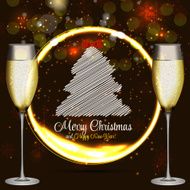 Abstract beauty Christmas and New Year background vector illust N132