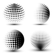 3D vector halftone spheres N3
