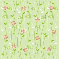 Rose and vine background pattern