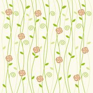 Rose and vine background pattern N2