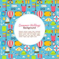 Flat Vector Summer Holidays Background