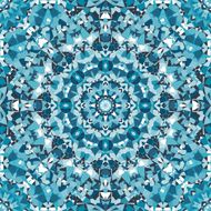 blue ornamental circular kaleidoscope pattern