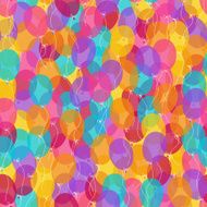 colored balloons seamless pattern