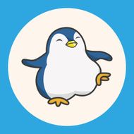 animal pengiun cartoon theme elements