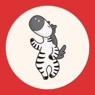 animal zebra cartoon theme elements