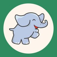 animal elephant cartoon theme elements N6