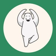 animal polar bear cartoon theme elements N4