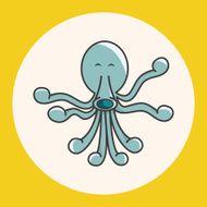 animal octopus cartoon theme elements N2