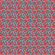 Red leaves vector seamless pattern