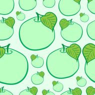 Seamless green apples