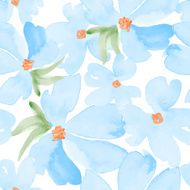 Watercolor flowers seamless pattern N29