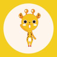 animal giraffe cartoon theme elements N5