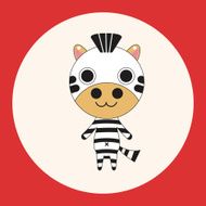 animal zebra cartoon theme elements N2
