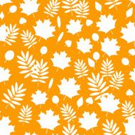 Seamless pattern with autumn leaves N19