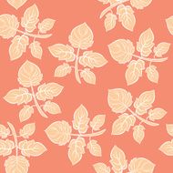 Ornate leaves - Seamless vector trefoil ornament N2