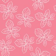 Ornate leaves - Seamless vector trefoil ornament N3