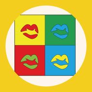 pop art lipstick theme elements