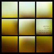 Set of abstract vector blurred brown backgrounds