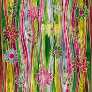 Floral decorative pattern - waves decoration wood texture