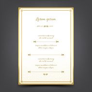 Vintage style invitation card vector illustration 002