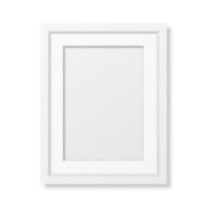 Realistic white frame A4