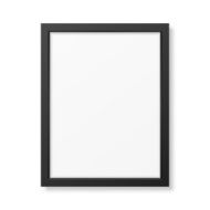 Realistic black frame A4