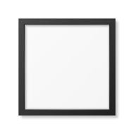 Realistic square black frame