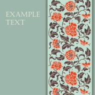 Elegant card with decorative asian flowers N3