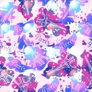 Colorful vector background of Tower Eiffel