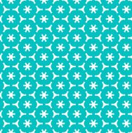 hexagonal blue flower pattern