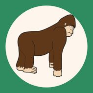 animal gorilla cartoon theme elements