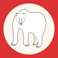 animal polar bear cartoon theme elements N5