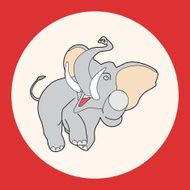 animal elephant cartoon theme elements N7