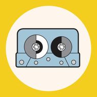 Audiotape theme elements vector eps N46