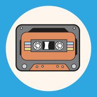 Audiotape theme elements vector eps N47