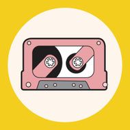 Audiotape theme elements vector eps N48