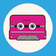 Audiotape theme elements vector eps N49