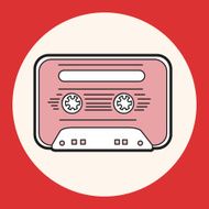 Audiotape theme elements vector eps N52
