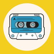 Audiotape theme elements vector eps N53