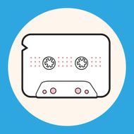 Audiotape theme elements vector eps N54