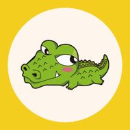 animal crocodile cartoon theme elements N3
