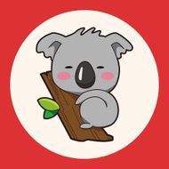 animal koala cartoon theme elements N4