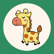 animal giraffe cartoon theme elements N6