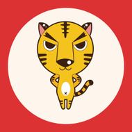 animal tiger cartoon theme elements N11