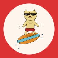 animal cat summer cartoon theme elements N4