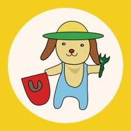 animal dog summer cartoon theme elements N2