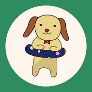 animal dog summer cartoon theme elements N3