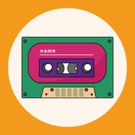 Audiotape theme elements vector eps N57