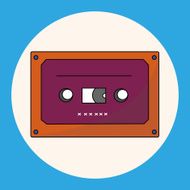 Audiotape theme elements vector eps N58