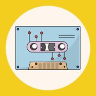 Audiotape theme elements vector eps N59